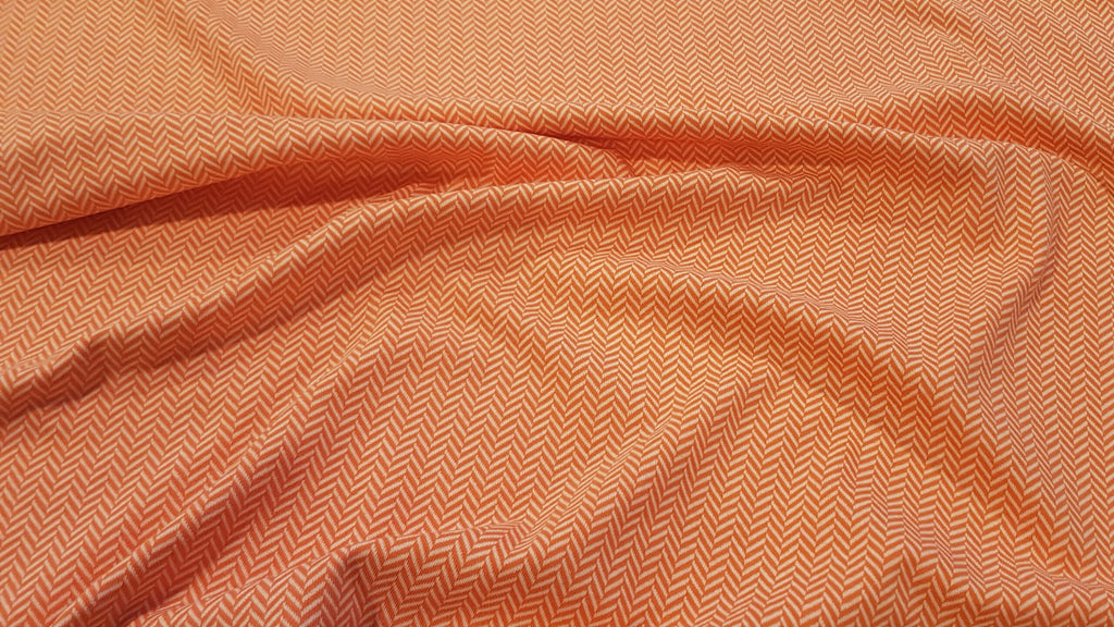 Bio-Jacquard rot/weiß Fischgrätenmuster (GOTS-zertifiziert)