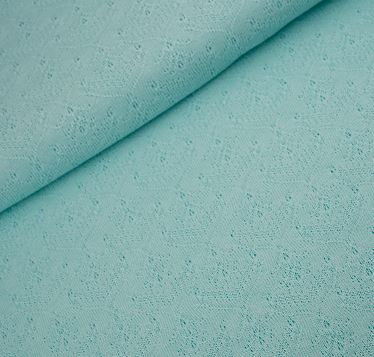 Bio-Sommerstrick mint mit Blüten (GOTS-zertifiziert)