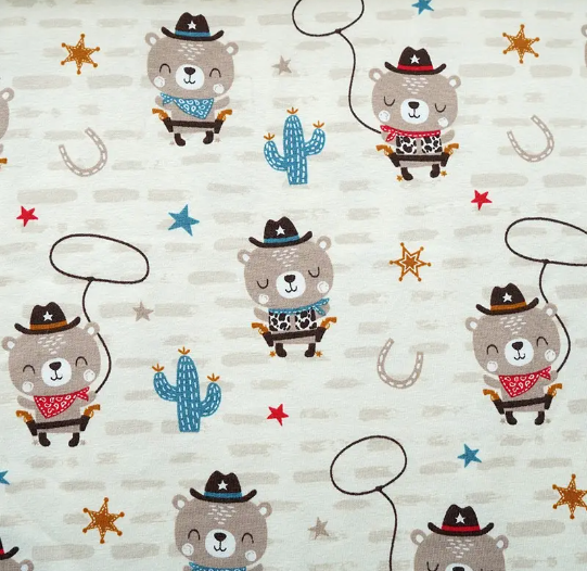 Bio-Baumwolljersey Lucky Bear