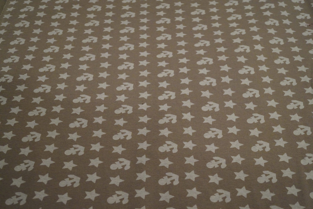 Wintersweat braun mit Ankern und Sternen