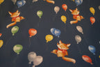 Softshell dunkelblau mit Füchsen und Luftballons (Druck)