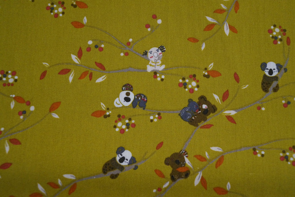 Popeline ocker mit Koalas