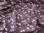 Baumwolljersey mauve mit Baumwollblüten