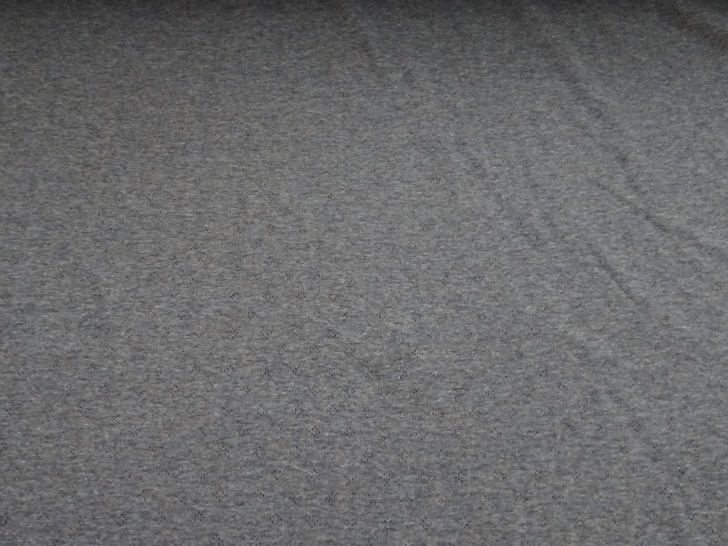 Pointoille Feinstrickjersey (Ajour) dunkelblau meliert