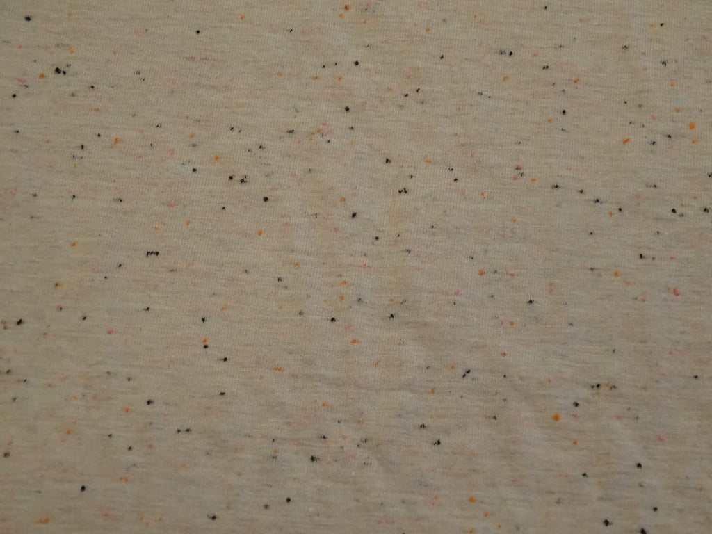 Baumwolljersey aprikotfarben beflockt