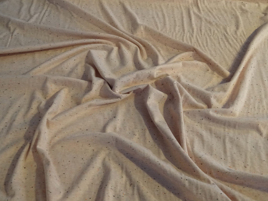 Baumwolljersey aprikotfarben beflockt