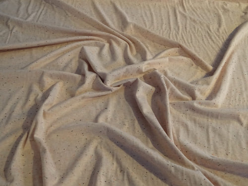 Baumwolljersey aprikotfarben beflockt