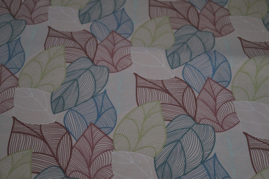 Bio-Baumwolljersey rosa mit Blättern