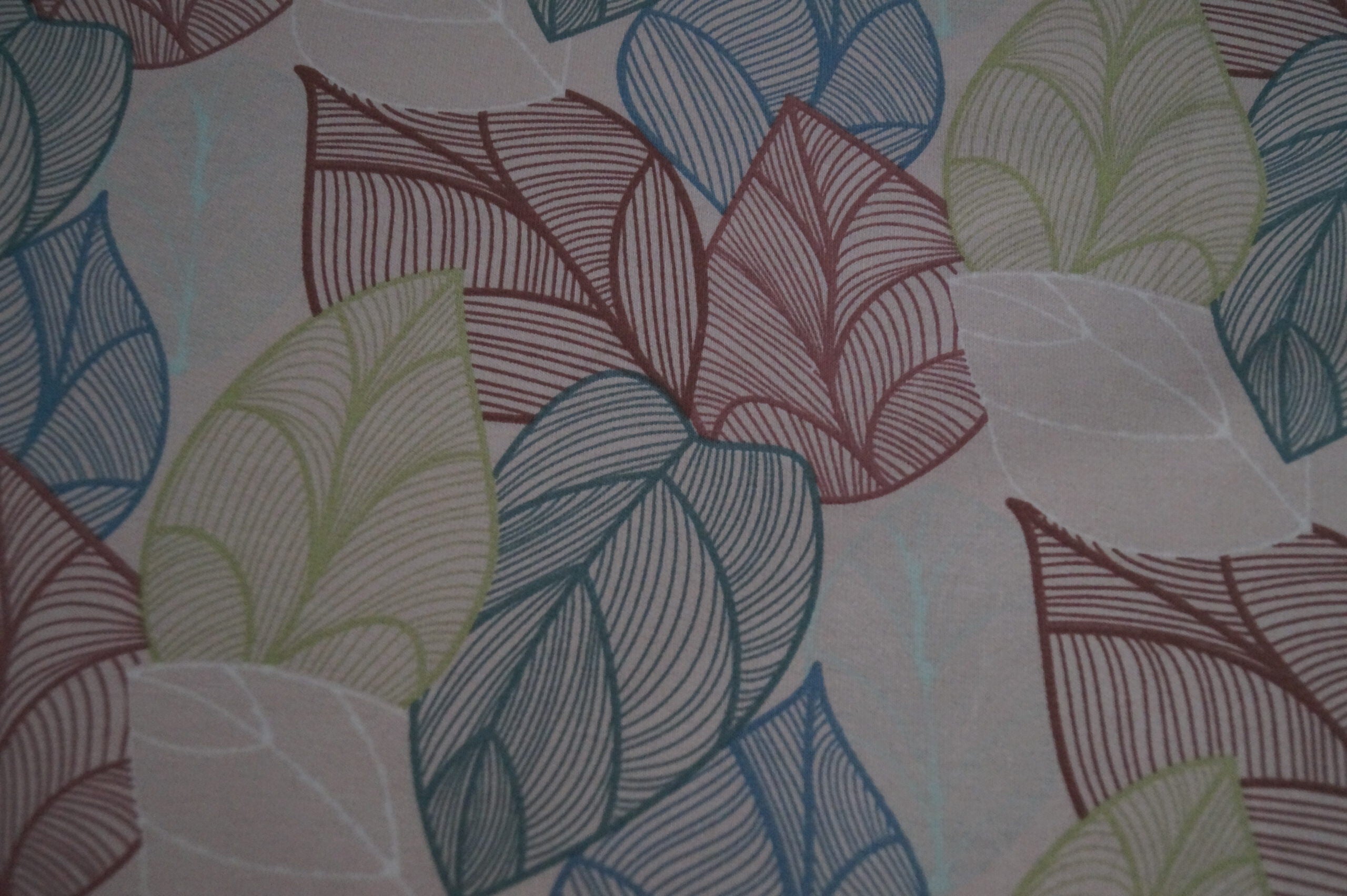 Bio-Baumwolljersey rosa mit Blättern