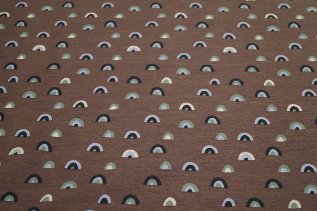 Baumwolljersey mauve mit Bögen