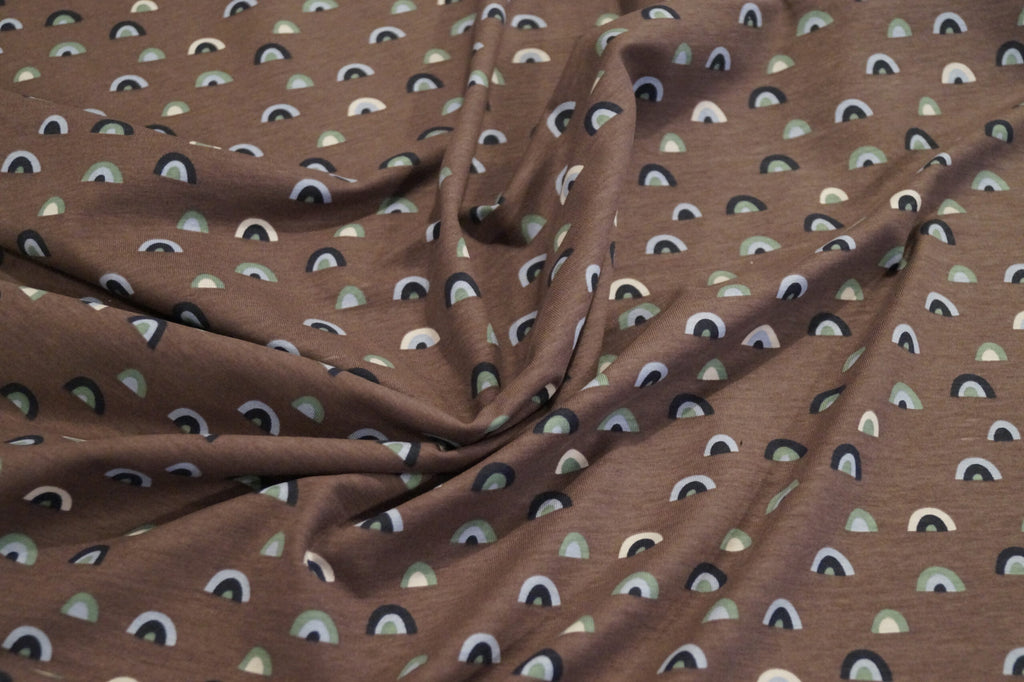 Baumwolljersey mauve mit Bögen