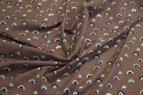 Baumwolljersey mauve mit Bögen