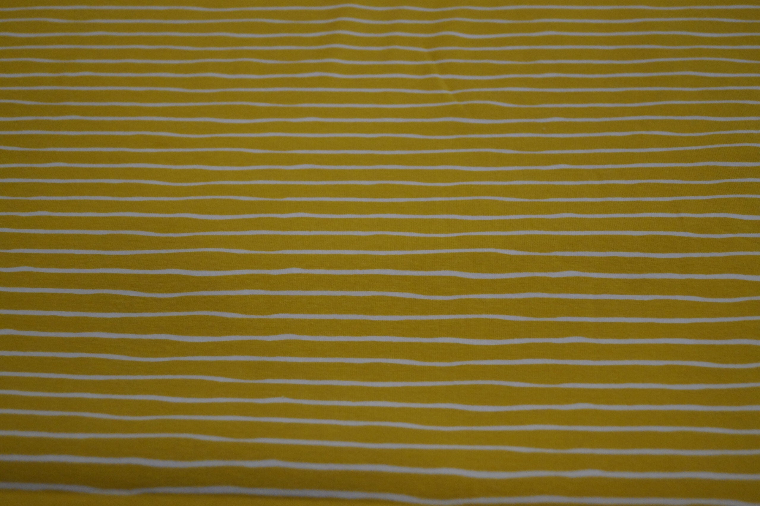 Bio-Baumwolljersey gelb/weiß gestreift (GOTS zertifiziert)