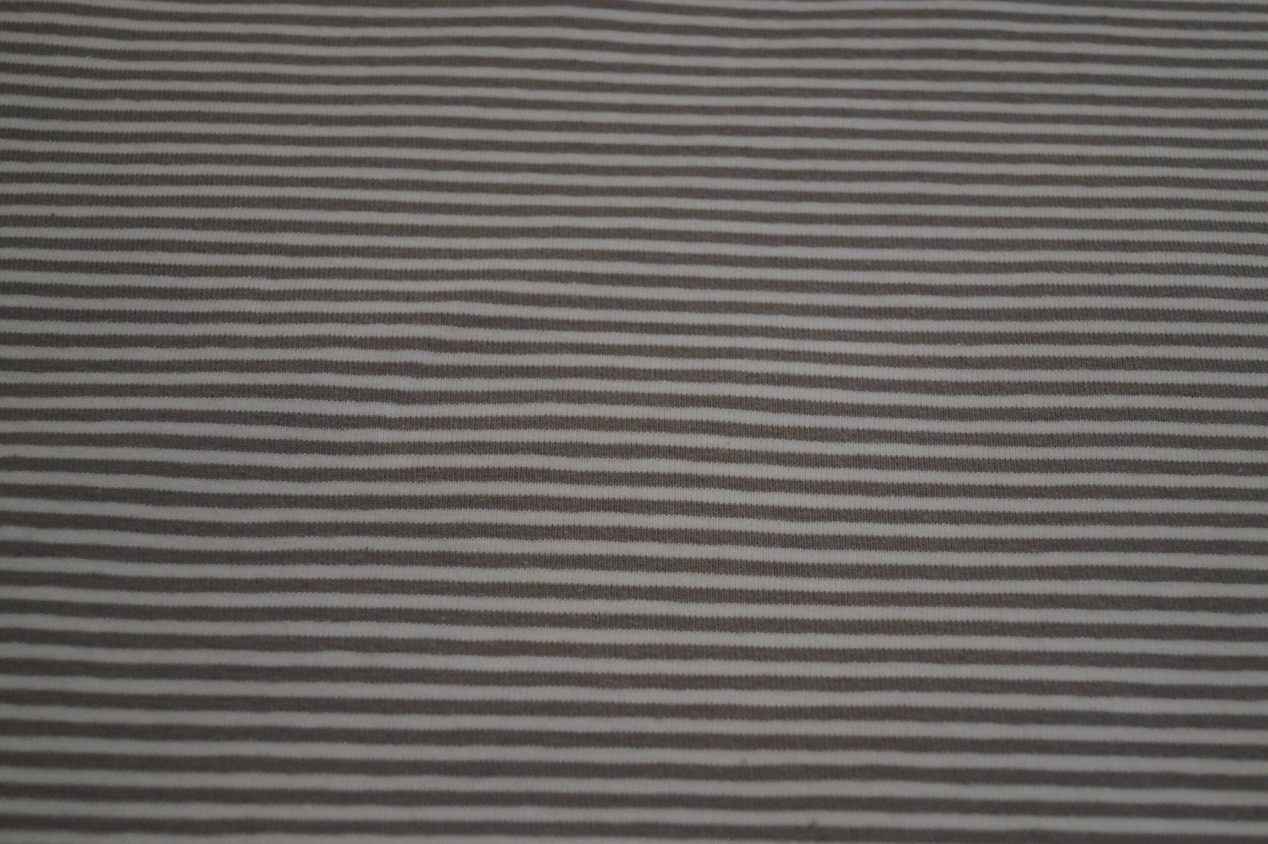 Baumwolljersey braun/weiß gestreift