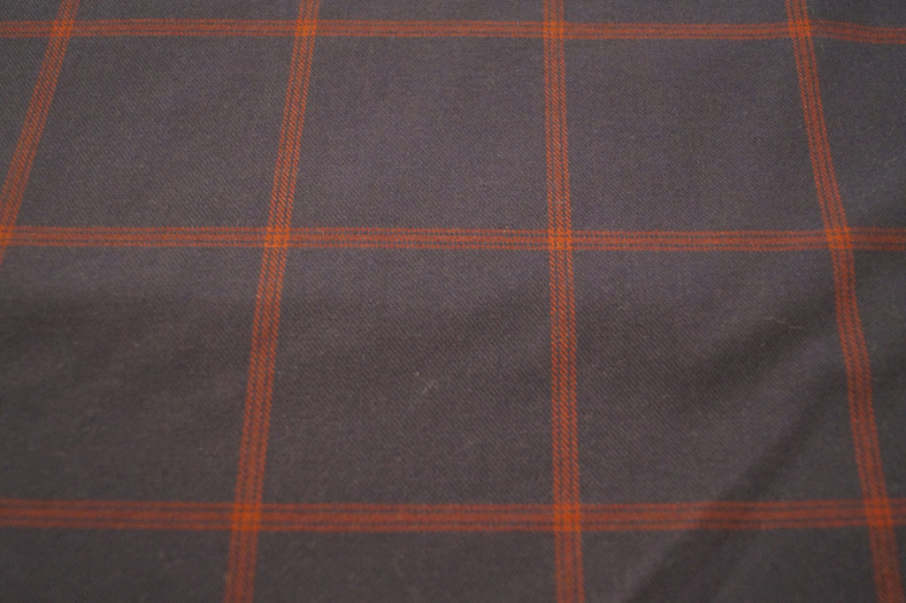 Baumwollmischgewebe dunkellila kariert