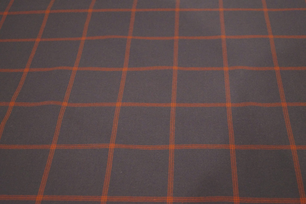 Baumwollmischgewebe dunkellila kariert