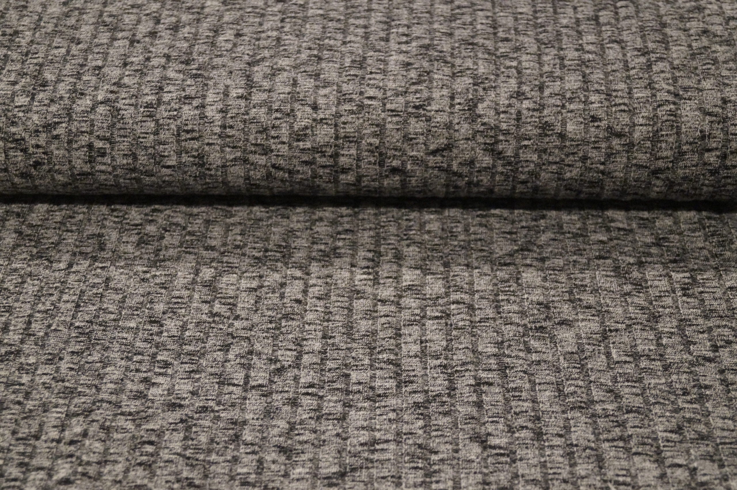 Strickstoff grau meliert