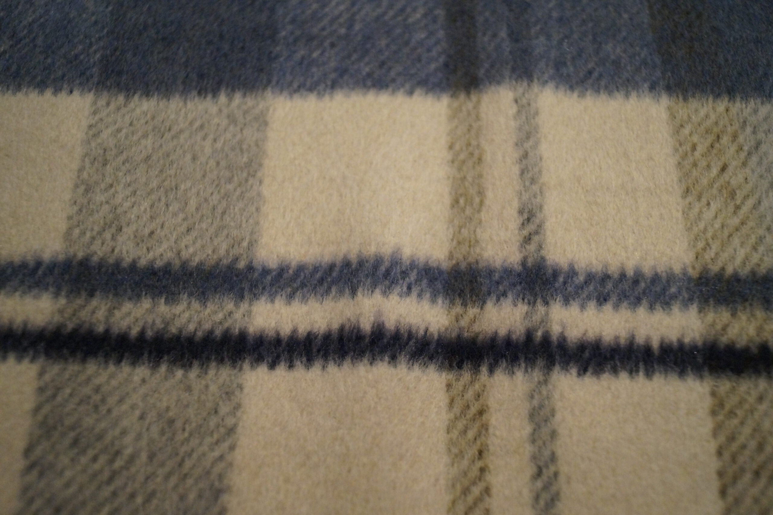 Mantelflausch braun/blau kariert