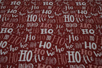 French Terry rot mit Ho-Ho-Ho Schriftzug