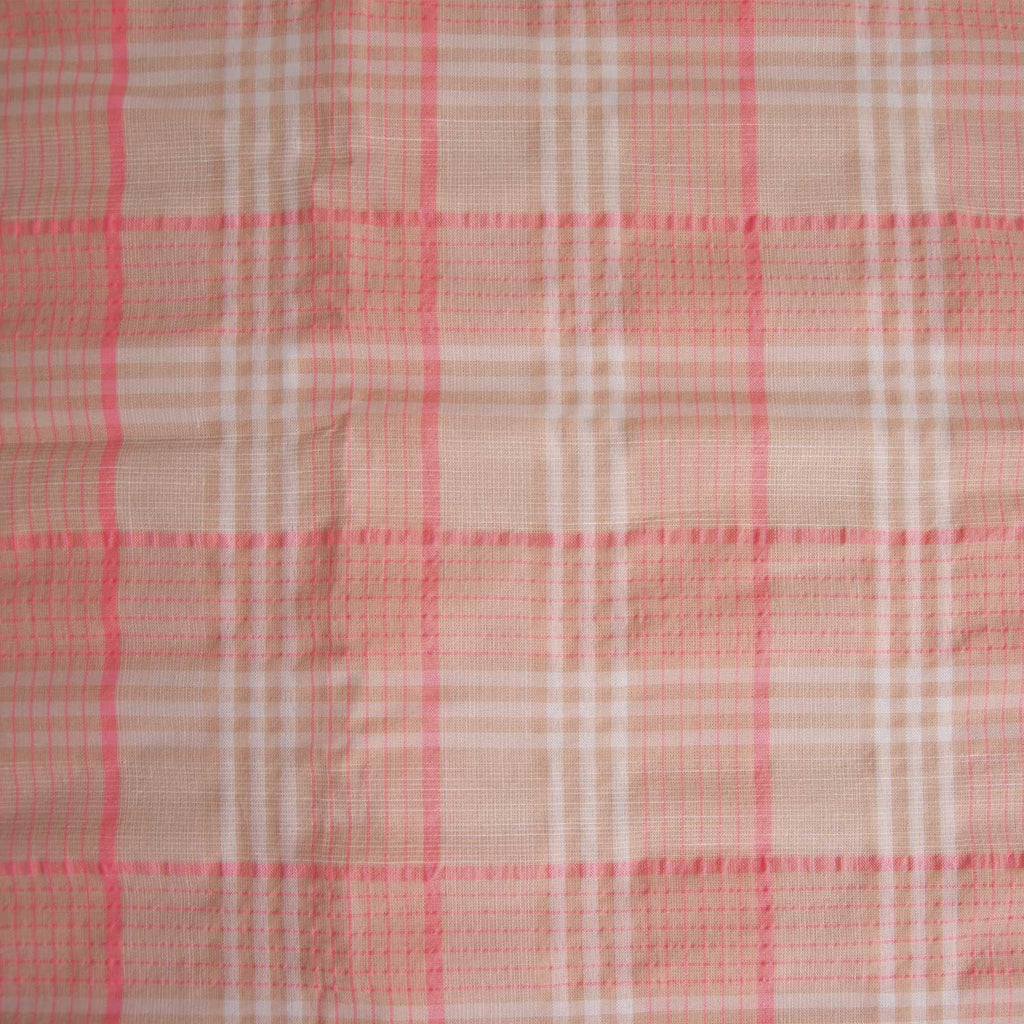 Hemden-/Blusenstoff lachsfarben kariert