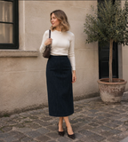 Jeans dunkelblau gestreift