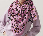 Krinkelmusselin pink mit Leoprint