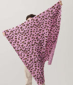 Krinkelmusselin pink mit Leoprint