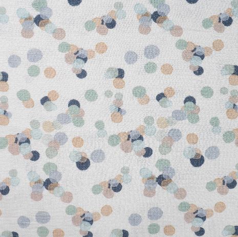 Musselin weiß mit Punkten
