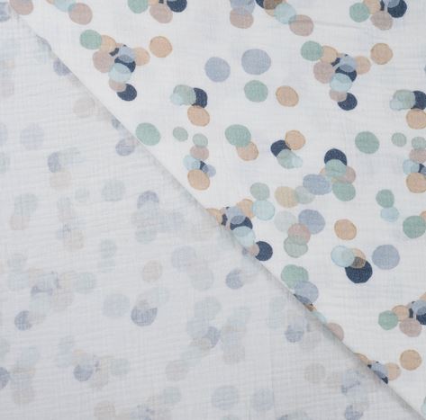 Musselin weiß mit Punkten
