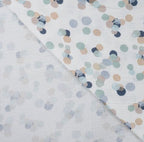 Musselin weiß mit Punkten