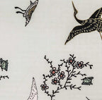 Musselin mit japanischen Kranichen