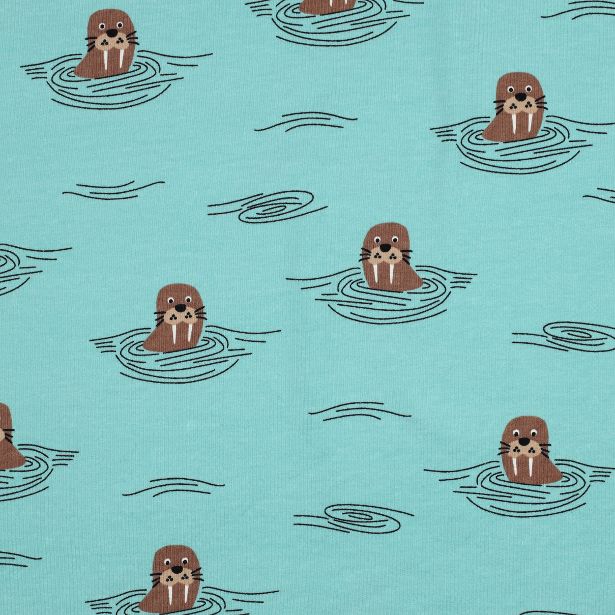 Softsweat dunkelmint mit Walrössern