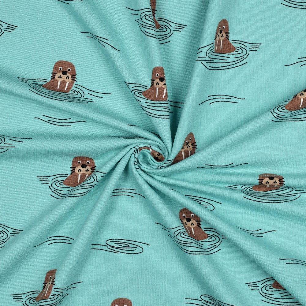 Softsweat dunkelmint mit Walrössern