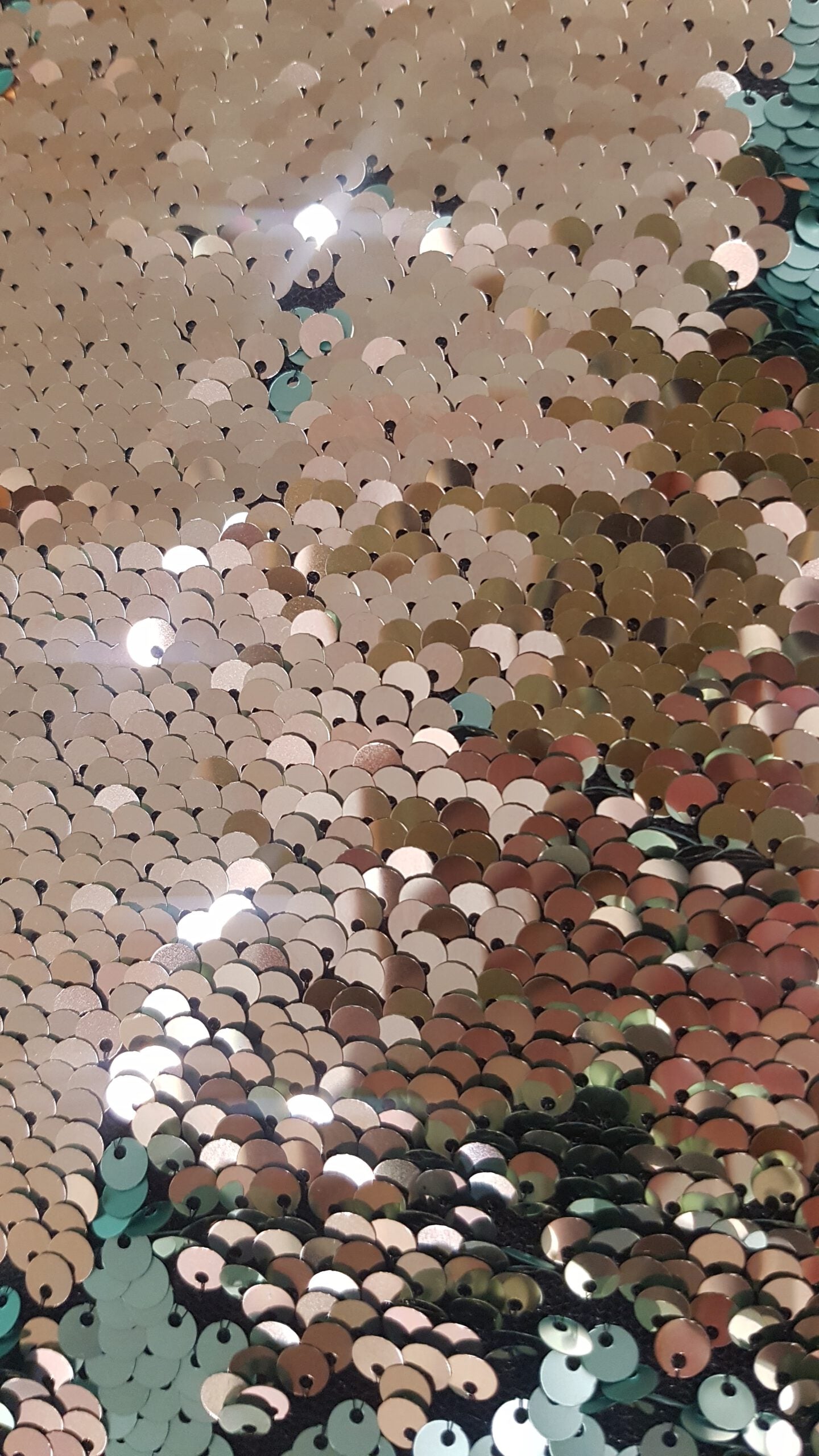 Wendepailletten zweifarbig türkis/bronze