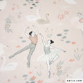 Popeline rosa mit Balletttänzern