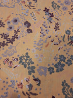 Bio-Popeline gelb mit Blumen