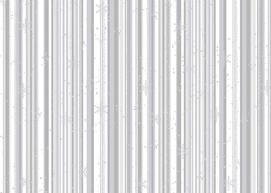 Popeline silber-weiß gestreift mit Eiskristallen