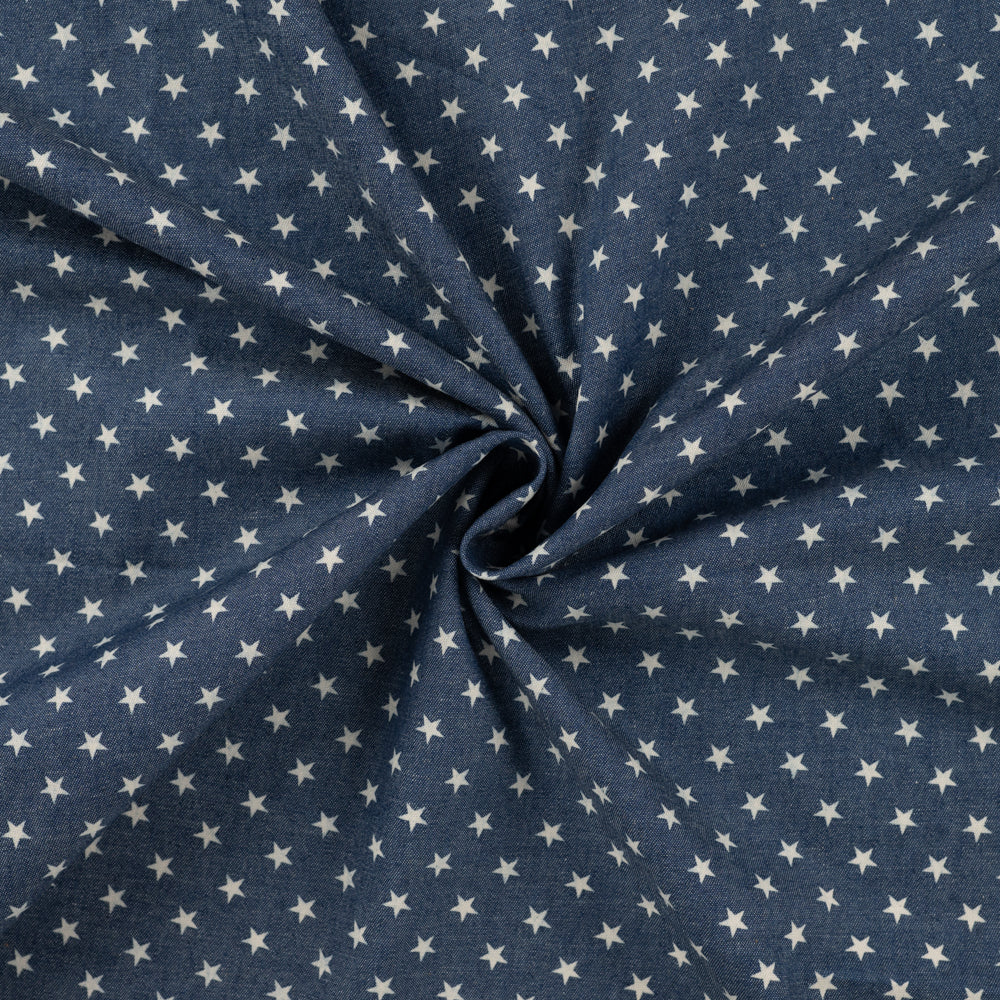 Chambray mit kleinen Sternen