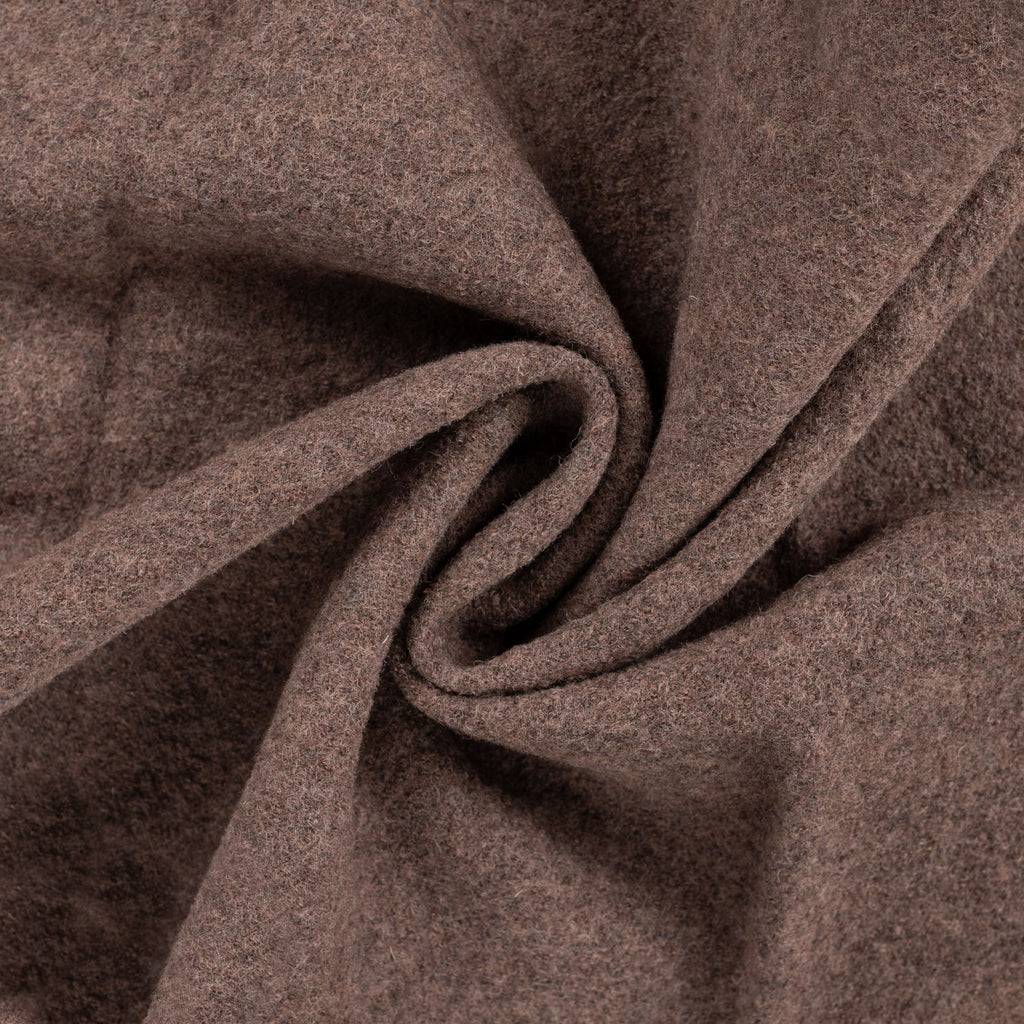 Walkloden dunkelbraun meliert