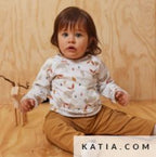 Baumwolljersey weiß mit Rentieren