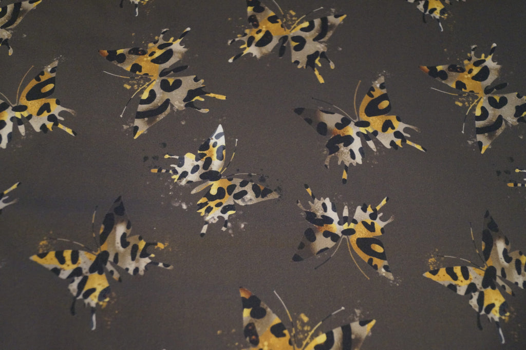 Softshell braun mit Schmetterlingen