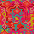 Badestoff bunt mit Maya-Motiven