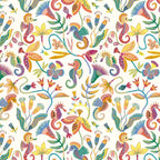 Badestoff weiß mit buntem Meeresleben