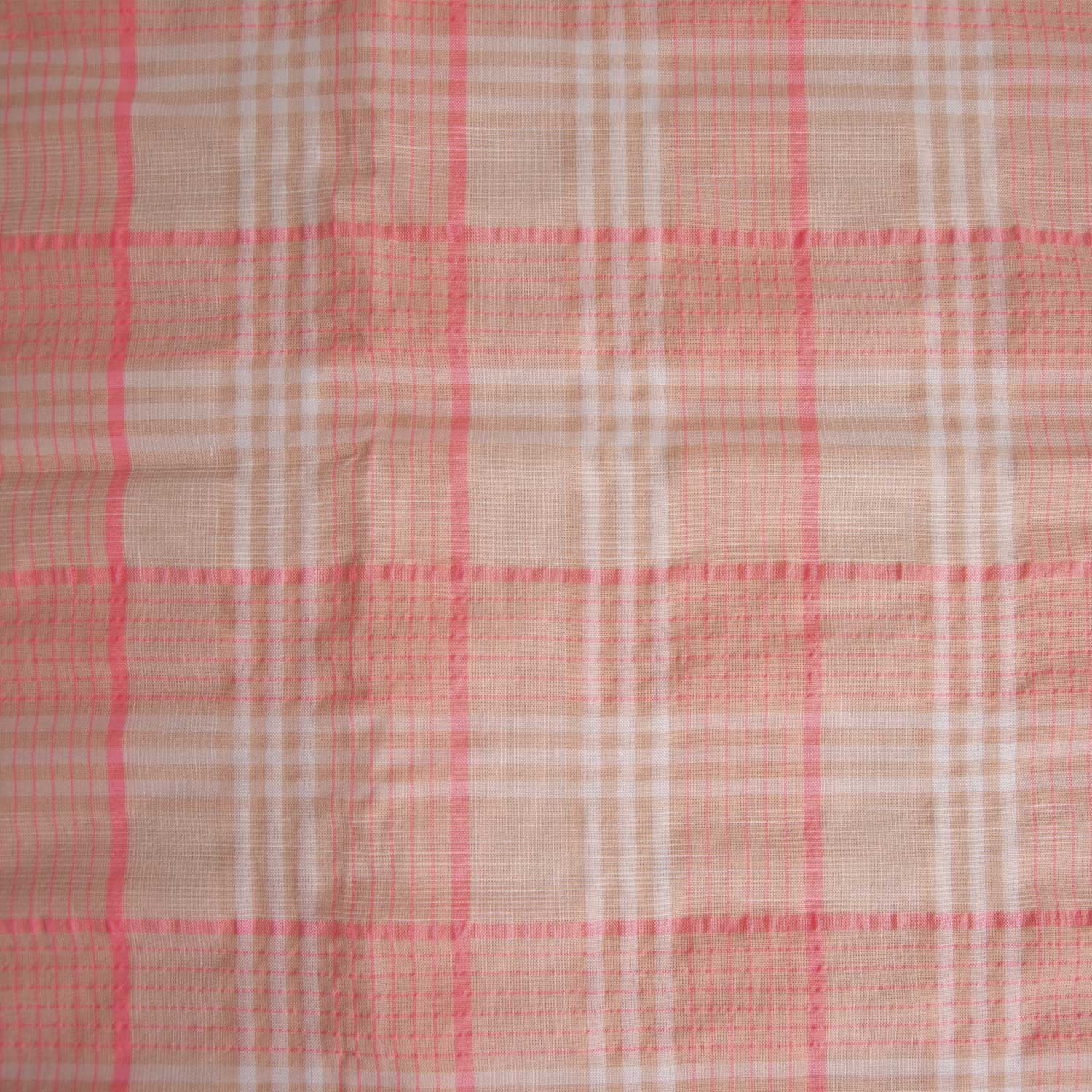 Hemden-/Blusenstoff lachsfarben kariert