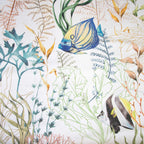 Recycelter Canvas weiß mit Korallenriff-Druck