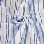 Musselin blau/ weiß gestreift