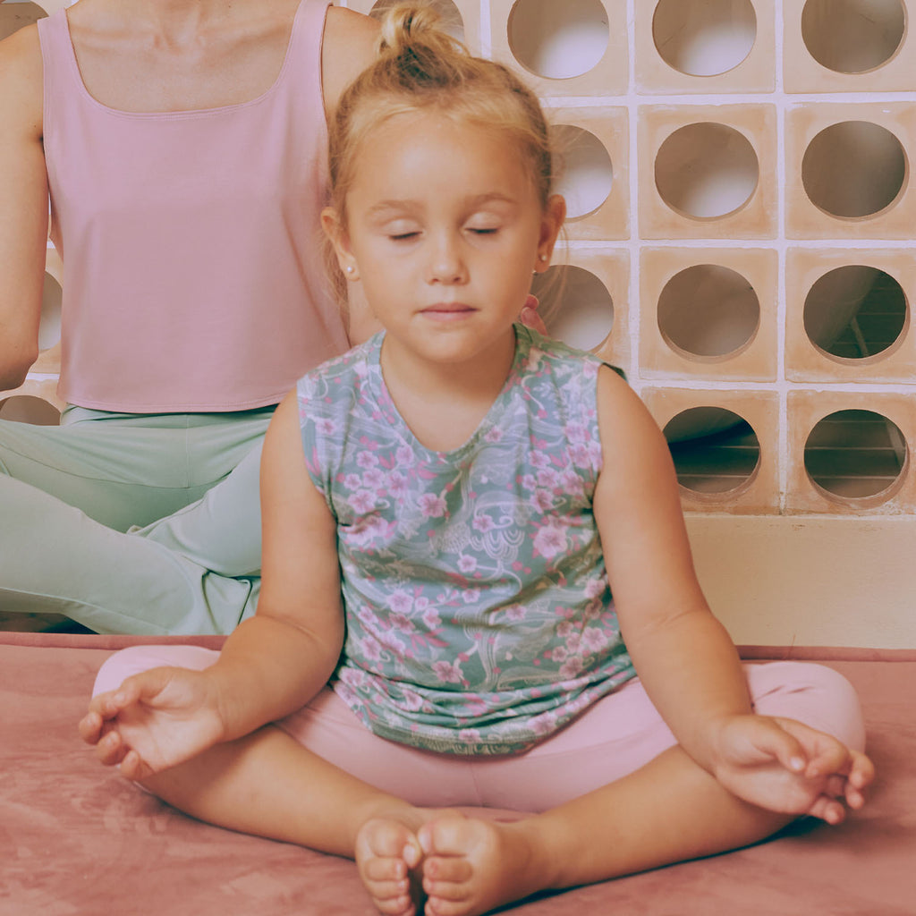 Viskosejersey türkis mit rosa Kirschblüten