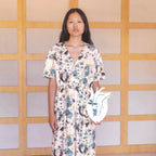 Ecoviskose mit japanischen Motiven (Ecovero)