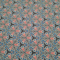 Viskose rosa/ blau gemustert