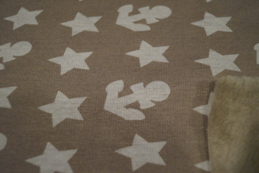 Wintersweat braun mit Ankern und Sternen